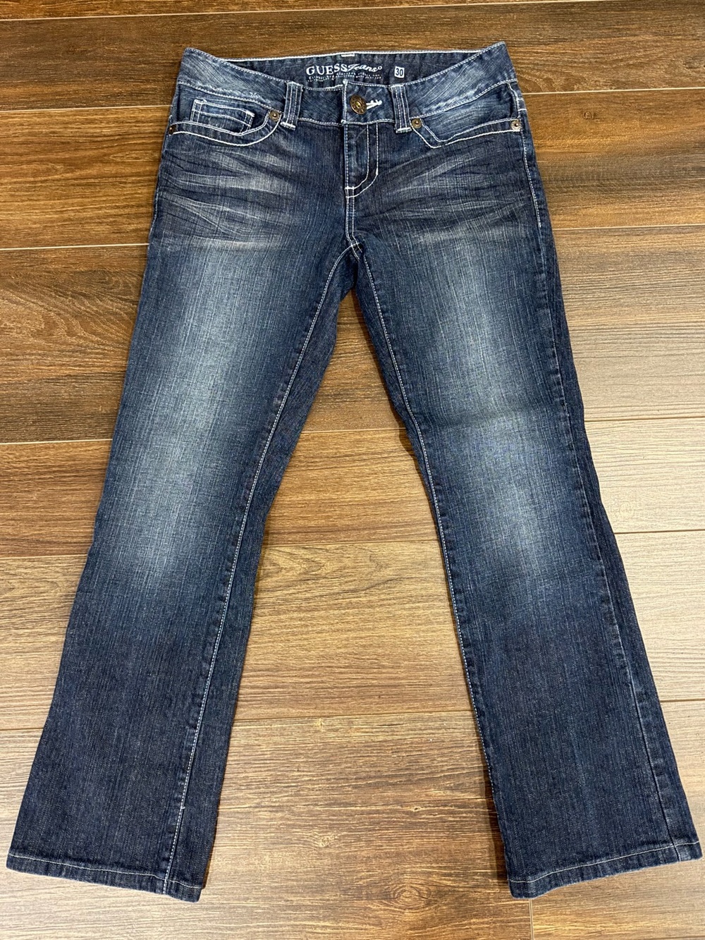 GUESS Daredevil Cropped Boot Cut Jeans